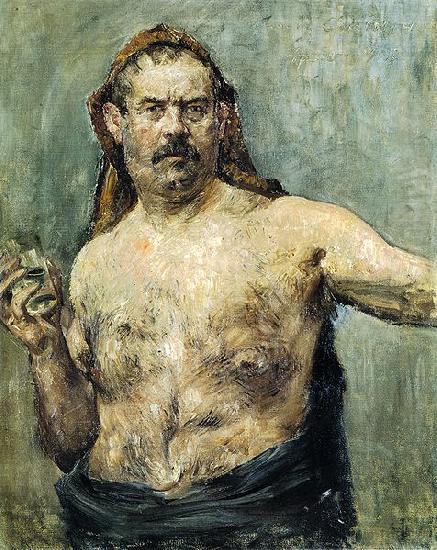 Lovis Corinth Self-portrait with Glass china oil painting image